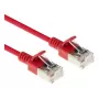 ACT Red 2 metrai LSZH U/FTP CAT6A plonas duomenų centro pataisos laidas su apsauga nuo užkabinimo ir RJ45 jungtimis