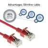 ACT Red 2 metrai LSZH U/FTP CAT6A plonas duomenų centro pataisos laidas su apsauga nuo užkabinimo ir RJ45 jungtimis