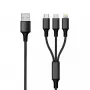 USB laidas 2GO 797153 1,5 m USB B USB-C / Micro-USB B / Lightning juodas