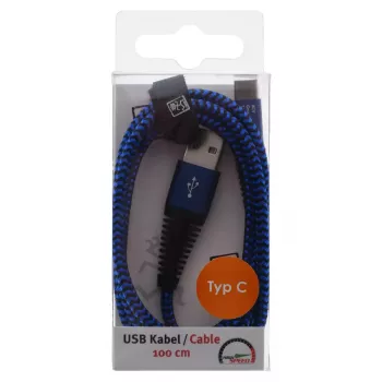 USB laidas 2GO 795950 1m USB 3.2 Gen 1 USB B USB C mėlynas