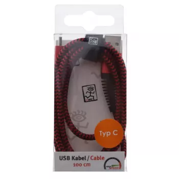 USB kabelis 2GO 795947 USB 3.2 Gen 1 1m USB B USB C raudonas