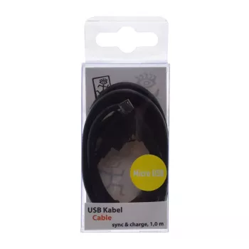 USB kabelis 2GO 795201 1m USB B Micro-USB B Juodas