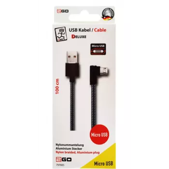 USB kabelis 2GO 797005 1 m USB B Micro-USB B juodas