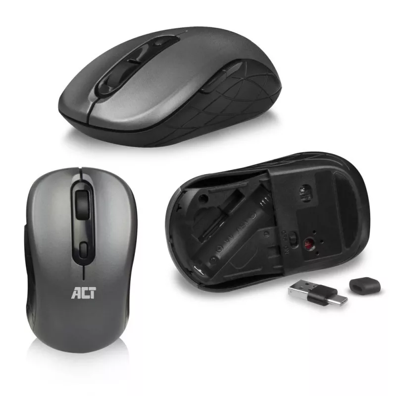 ACT belaidis klaviatūros ir pelės rinkinys, USB-C/US-A kombinuotas imtuvas (QWERTY / US išdėstymas)