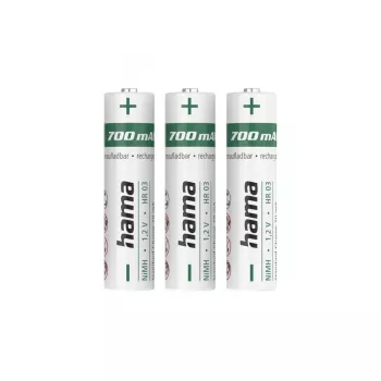 Hama 00223526 Įkraunama baterija AAA NiMH 1,2 V 700 mAh 3 vnt.