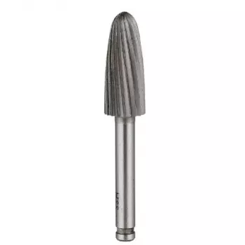 Rotacinis pjovimo antgalis KWB 700340 — HSS kūginė galvutė Ø12 mm, kotas Ø6 mm, nerūdijančiam plienui