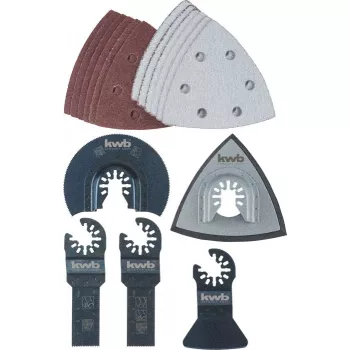 Peilių rinkinys kwb Universal kit 17 vnt. aliuminiui, betonui, variui, gipso kartonui, plastikui, skardai, medžiui