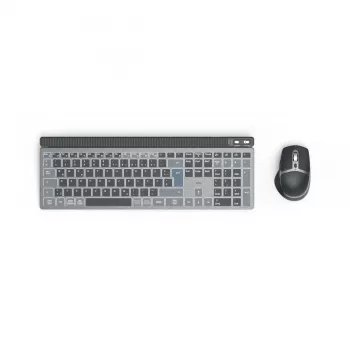 Belaidis klaviatūros ir pelės rinkinys Hama WKM-750, Bluetooth, QWERTZ, pilkas/juodas/mėlynas