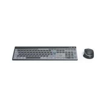 Belaidis klaviatūros ir pelės rinkinys Hama WKM-750, Bluetooth, QWERTZ, pilkas/juodas/mėlynas