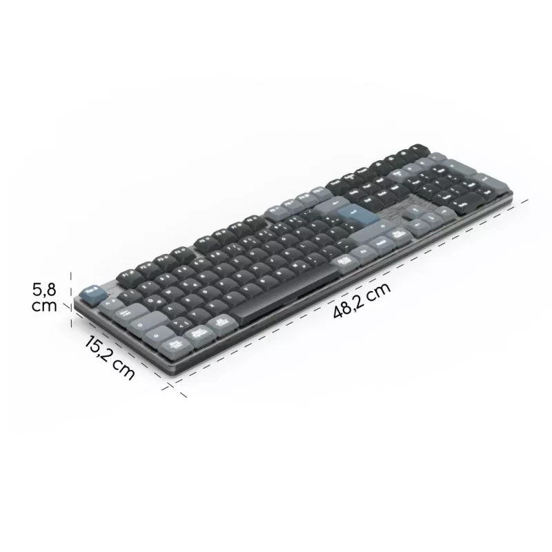 Hama WK-800 klaviatūra namams/biurui Bluetooth QWERTZ vokiška antracitinė, juoda, mėlyna