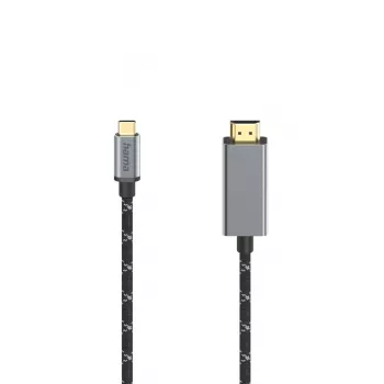 Hama 00200509 HDMI kabelis 1,5 m HDMI A tipo (standartinis) USB-C juodas