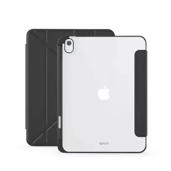 Epico Hero Flip dėklas Apple iPad 10,9 colio (2022) juodas permatomas