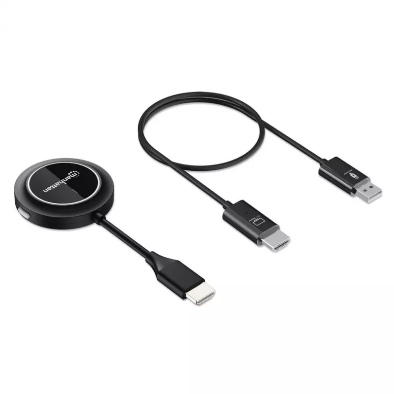 Manhattan 1080p belaidis HDMI ekrano rodymo rinkinys, 2 dalių rinkinys su HDMI imtuvu ir HDMI siųstuvu
