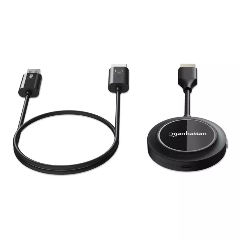 Manhattan 1080p belaidis HDMI ekrano rodymo rinkinys, 2 dalių rinkinys su HDMI imtuvu ir HDMI siųstuvu