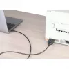 Manhattan USB-C į Serial konverterio kabelis, 1 m, Vyriškas į Vyrišką, Serial/RS232/COM/DB9, Prolific PL2303GT lustas, Juodas kabelis, Trejų metų garantija