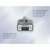 Manhattan USB-C į Serial konverterio kabelis, 1 m, Vyriškas į Vyrišką, Serial/RS232/COM/DB9, Prolific PL2303GT lustas, Juodas kabelis, Trejų metų garantija