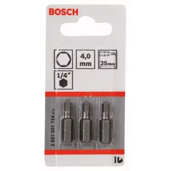 Bosch 2 607 001 724 4 mm Security hex 3 vnt. atsuktuvų antgaliai