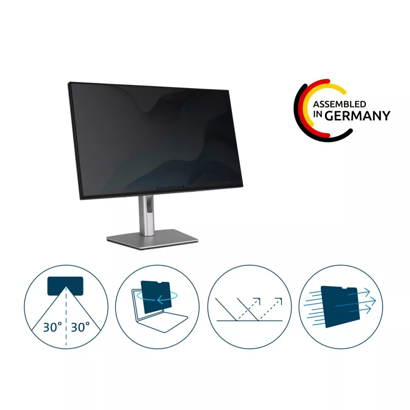 Kensington EQ privatumo filtro ekranas 23 colių monitoriams 16:9, 58,4 cm (23 col.), 16:9, monitorius, privatumo filtras be rėmelio, 2H, anti-mėlyna, anti-refleksinis