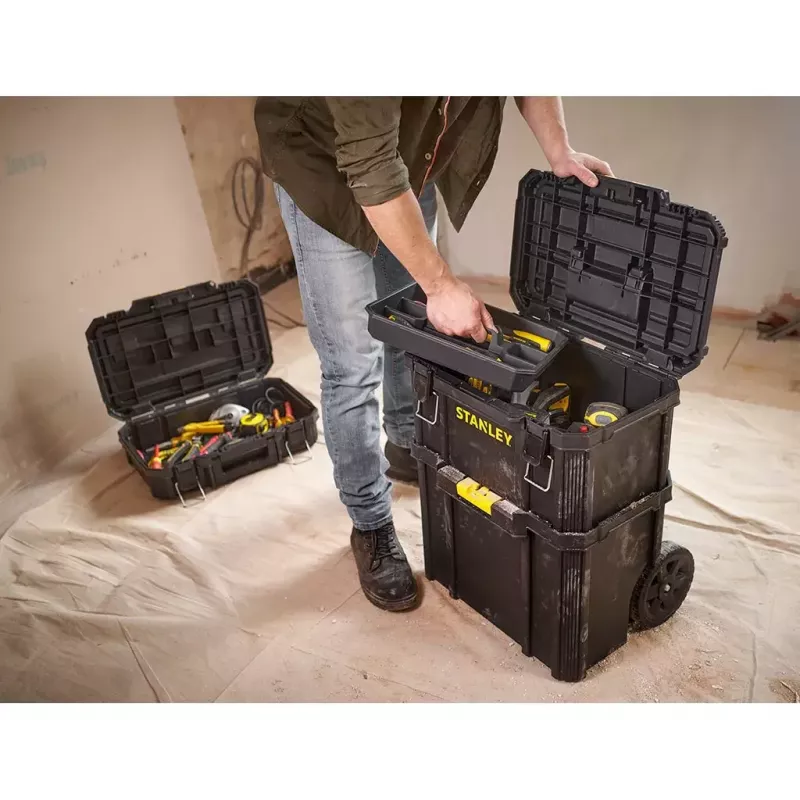 Trolley dėklas Stanley STST83319-1 Plastikinis Juodas Geltonas