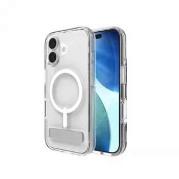 ZAGG Crystal Palace Snap Kickstand Dėklas Apple iPhone 17, Peršviečiamas