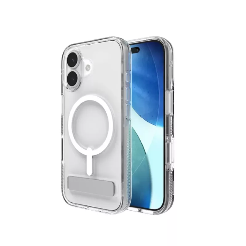 ZAGG Crystal Palace Snap Kickstand Dėklas Apple iPhone 17, Peršviečiamas