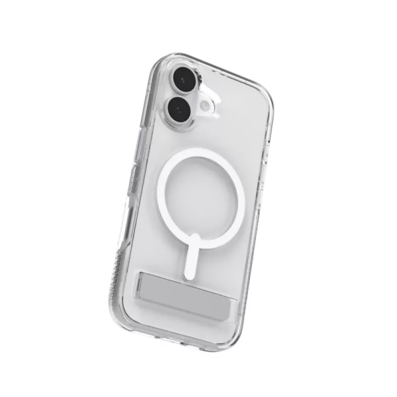 ZAGG Crystal Palace Snap Kickstand Dėklas Apple iPhone 17, Peršviečiamas