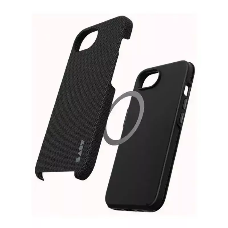 LAUT Shield L_IPSE4_MSH_BK dėklas, skirtas Apple iPhone 16e, suderinamas su MagSafe, juodas