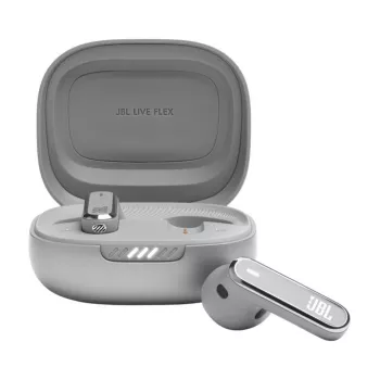 Ausinės JBL LIVE FLEX Belaidės Įkraunamos Skambučiams/Muzikai Bluetooth Sidabrinės