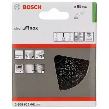 Šepečio puodelis Bosch 2 608 622 061, skersmuo 6,5 cm, vielos storis 0,3 mm