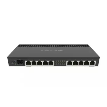 Mikrotik RB4011IGS+RM laidinis Gigabit Ethernet maršrutizatorius, juodas, 1U montavimui į stelažą
