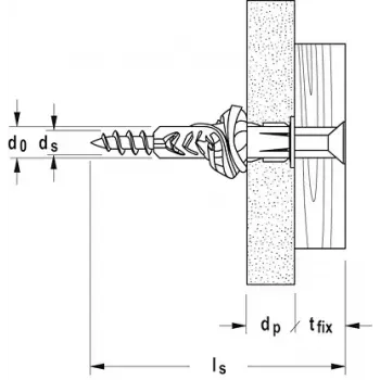 Fischer universalus kaištis UX 6 x 35 R S/20