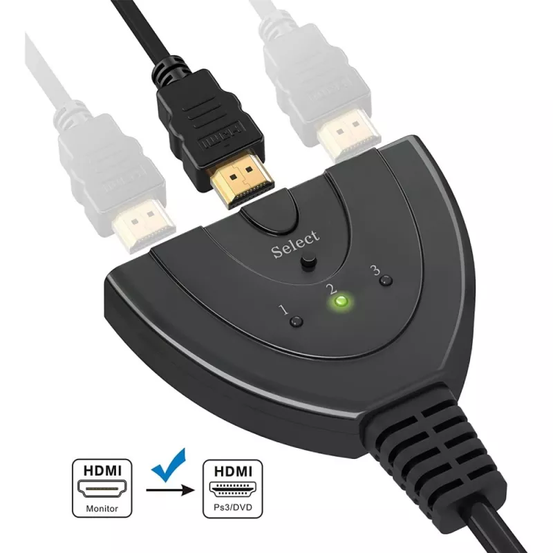 Techly IDATA HDMI-3F30 HDMI jungiklis 3x1