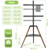 Techly ICA-TR58 TV stovas 165,1 cm (65 inch) juoda, medis