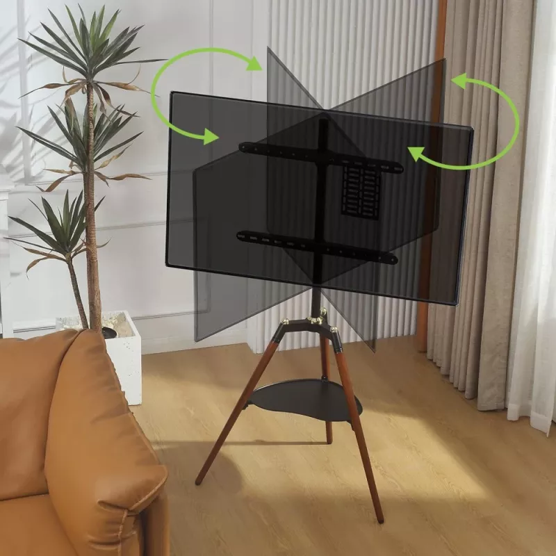 Techly ICA-TR58 TV stovas 165,1 cm (65 inch) juoda, medis