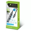 Techly IUSB32-HUB4A-3U2SLS USB 3.2 šakotuvas 4x USB-A, metalinis korpusas, pilka