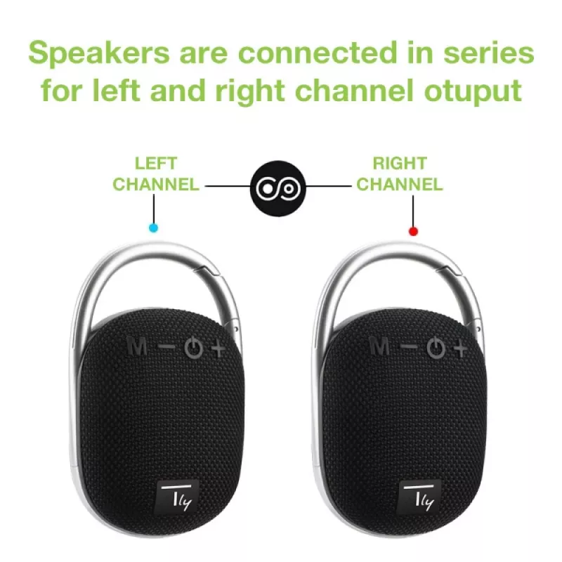 Techly ICASBL321BK mono nešiojamas garsiakalbis, juodas, 5 W