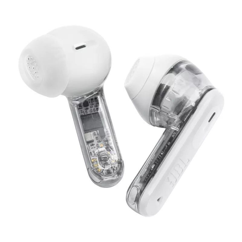 Ausinės JBL Tune Flex 2 Ghost Edition – belaidės TWS, 20–20000 Hz, balta
