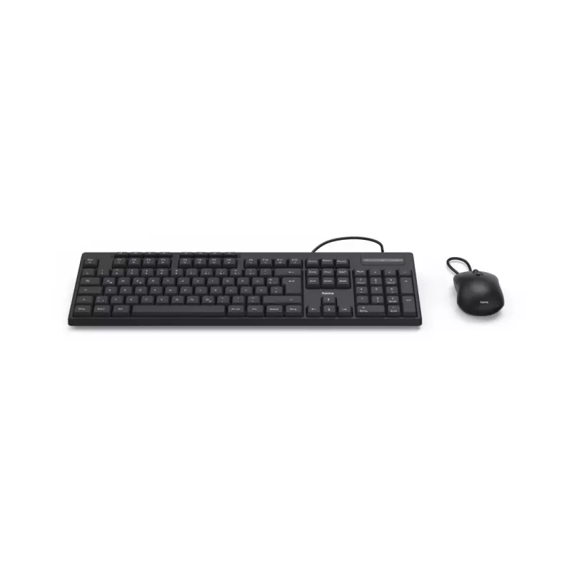 Hama CKM-200 klaviatūra su pele, namams/biurui, USB, QWERTZ, vokiškas išdėstymas, juoda