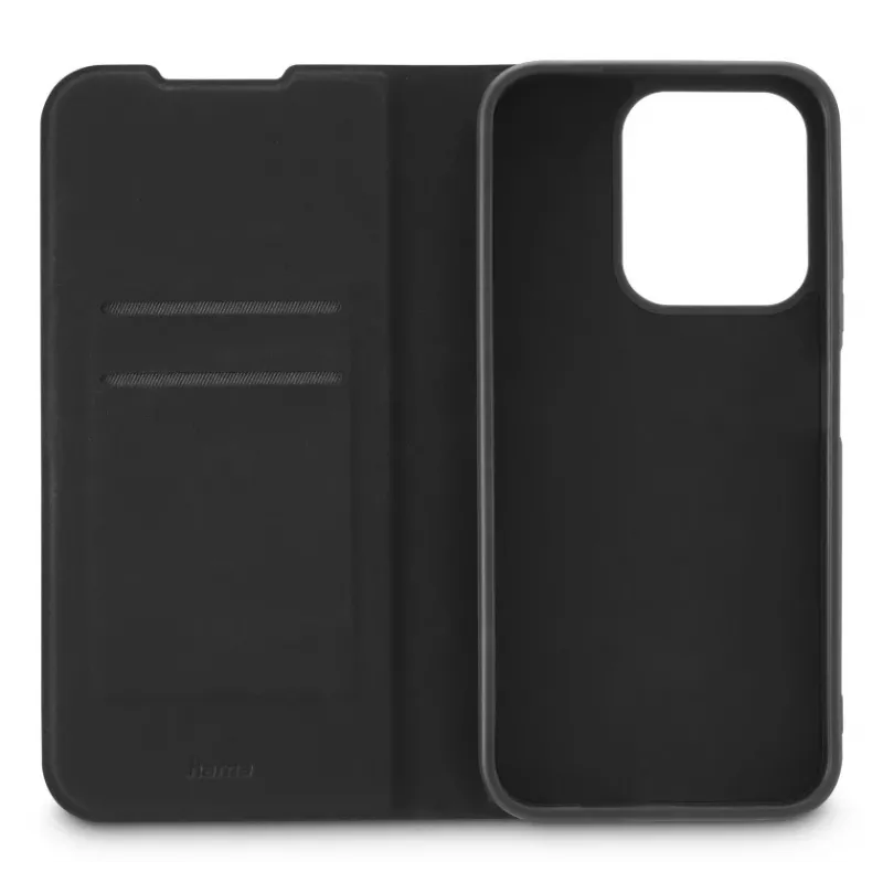 Folio dėklas HAMA Daily Protect, skirtas Xiaomi Redmi 15C, 17,5 cm (6,9 colio), juodas, 2 kortelių kišenės, stovas darbalaukiui