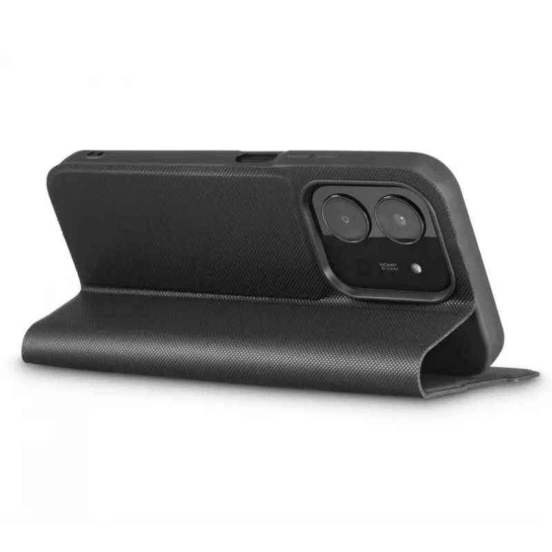 Folio dėklas HAMA Daily Protect, skirtas Xiaomi Redmi 15C, 17,5 cm (6,9 colio), juodas, 2 kortelių kišenės, stovas darbalaukiui