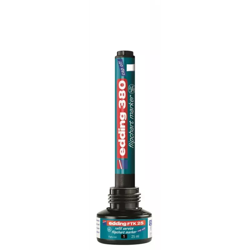 Markerio pildymo rašalas Edding ED-FTK25-001, juodas, 25 ml, 1 vnt.
