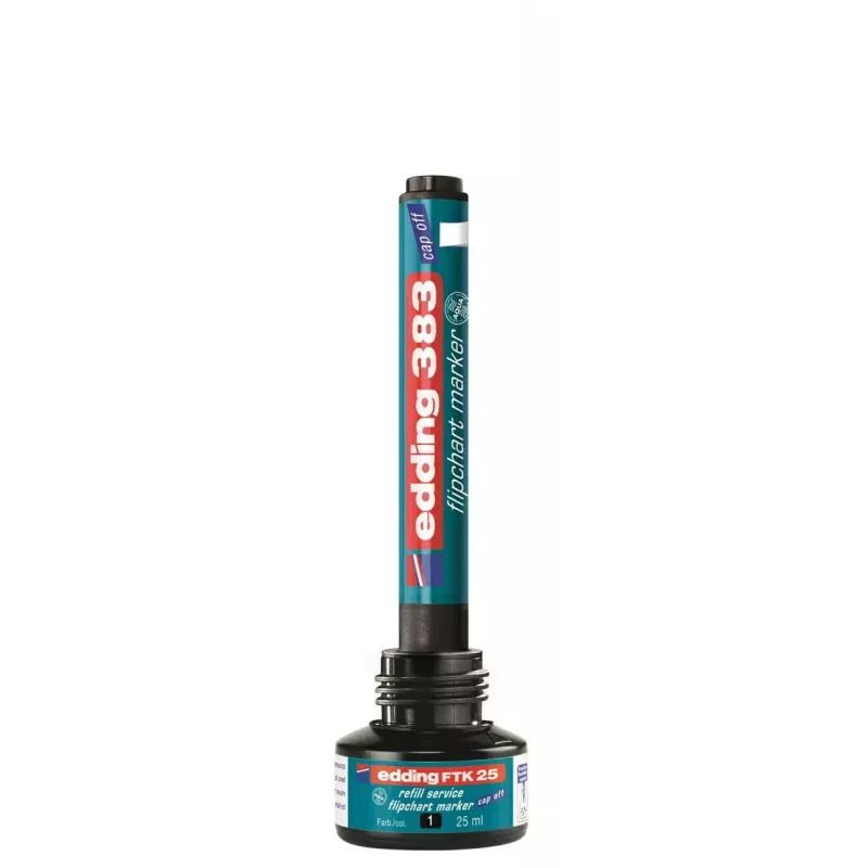 Markerio pildymo rašalas Edding ED-FTK25-001, juodas, 25 ml, 1 vnt.