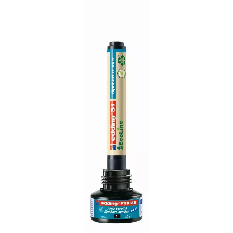 Markerio papildymas Edding 4-FTK25003, mėlynas rašalas, 25 ml