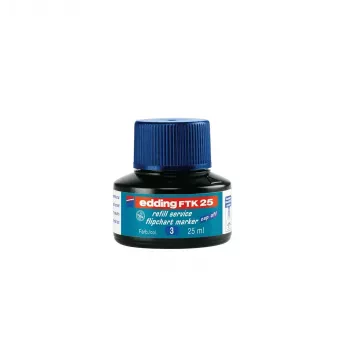 Markerio papildymas Edding 4-FTK25003, mėlynas rašalas, 25 ml