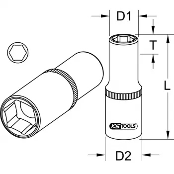 KS Tools 917.5391 veržliarakčių komplektas 1/2 inch pavara