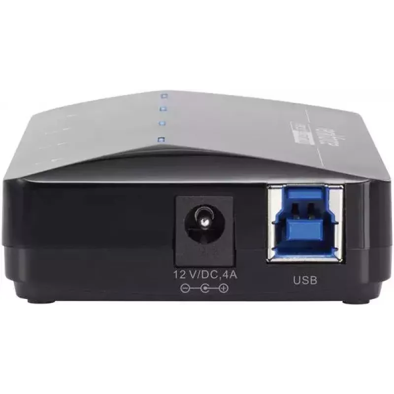 Renkforce RF-3806031 USB 3.2 Gen 1 Type-B sąsajos šakotuvas, juodas