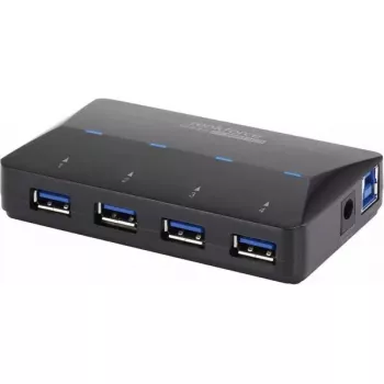 Renkforce RF-3806031 USB 3.2 Gen 1 Type-B sąsajos šakotuvas, juodas