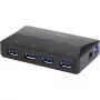 Renkforce RF-3806031 USB 3.2 Gen 1 Type-B sąsajos šakotuvas, juodas