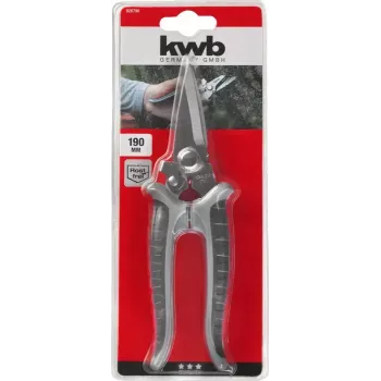 Žoliapjovės žirklės KWB 926790 ilga rankena tiesus ašmenys 190 mm