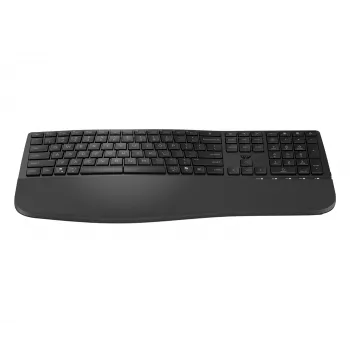 Klaviatūra HP STORE 3PL, pilno dydžio (100%), RF belaidė + Bluetooth, juoda, membraninė, su riešo atrama
